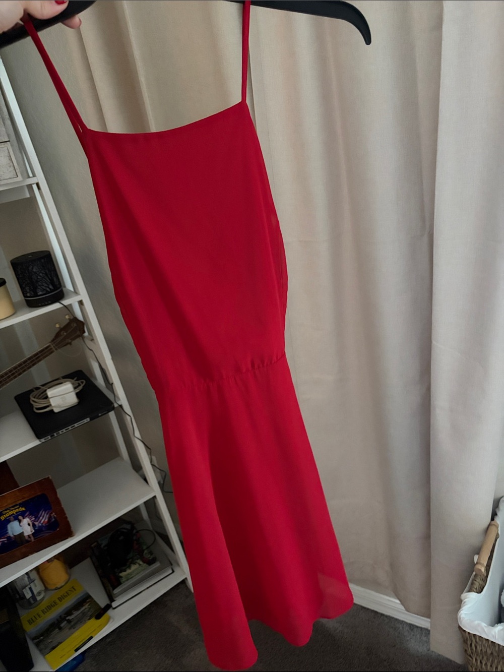 Lulus Red Spaghetti Strap cross back Dress
